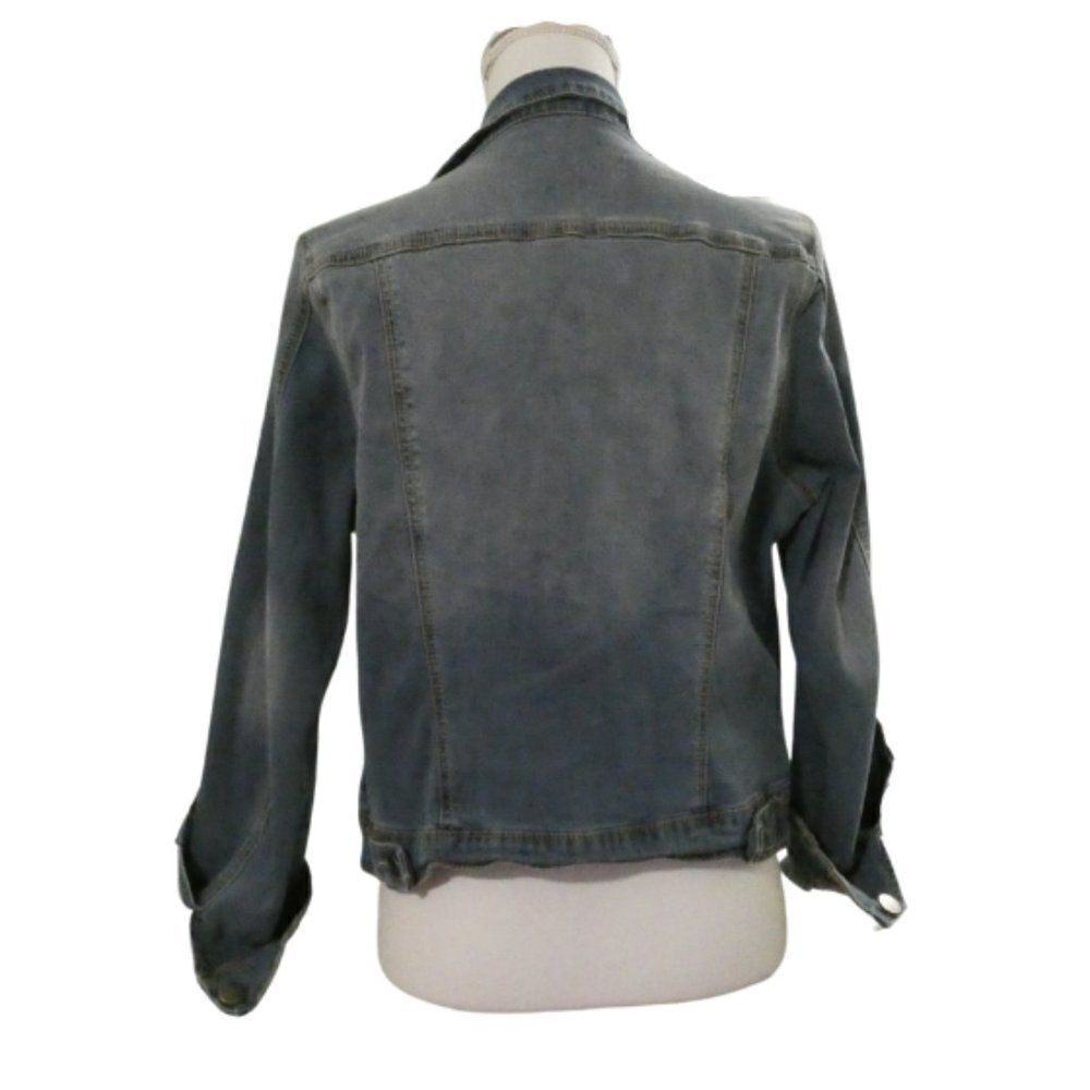 Project Indigo Flex Distressed Blue Jean Jacket - Picture 3 of 4